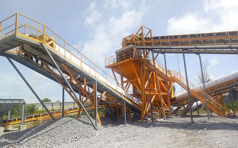 Ligne de concassage de calcaire de 450 tonnes/heure au Mexique