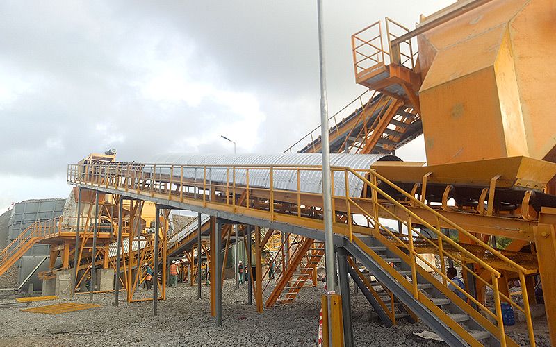 Ligne de concassage de calcaire de 450 tonnes/heure au Mexique