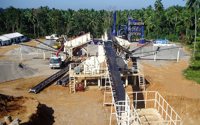 Ligne de concassage de basalte de 200 tonnes par heure au Sri Lanka